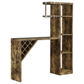 Orleans Furniture - Coaster - Belvedere 5-shelf Home Bar Table Wine Storage Rustic Nutmeg - 182127